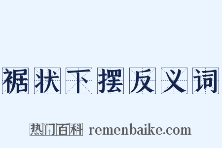 裾状下摆反义词是什么意思的图片